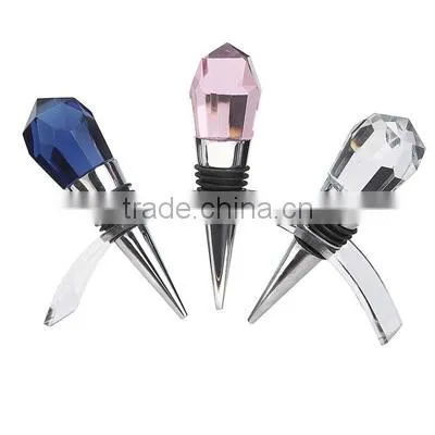 custom-built colorful crystal wine stopper bottle stopper