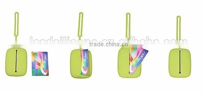 Hot selling mini silicone key bag with holder