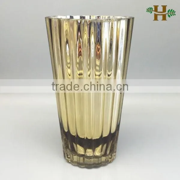 High Quality Gold Plated Cone Shaped Flower Vase