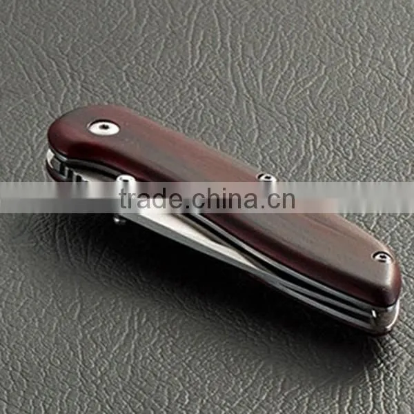 Wooden Camping Folding Fruit Knife With Wooden Handle