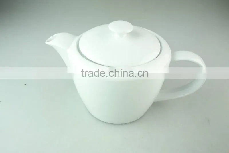 Stock white porcelain tea pot with very cheap price