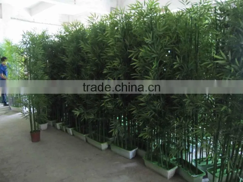 Green decorative bamboo fencing
