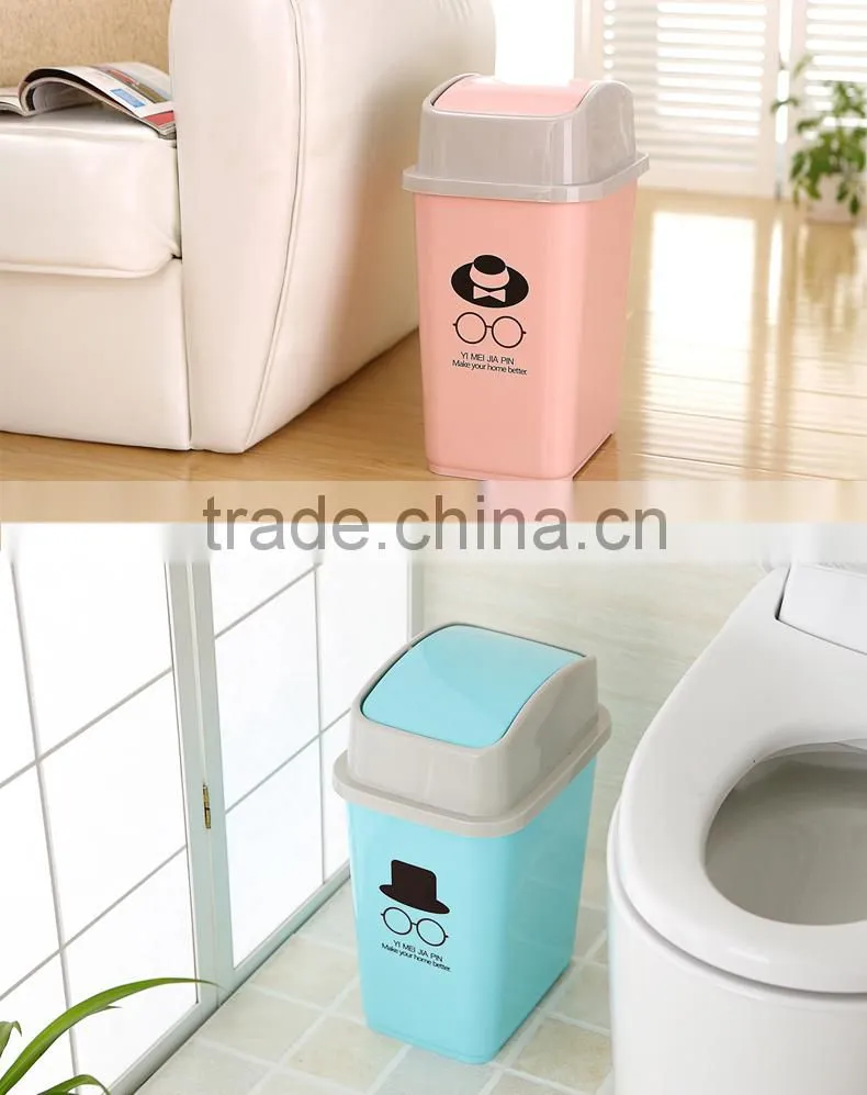 emc plastic trash cans with cover, indoor plastic waste bins with cover