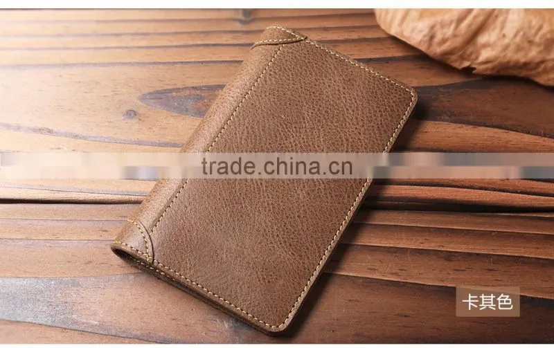 Retro Bifold Men pure leather business card holder fashion card wallet