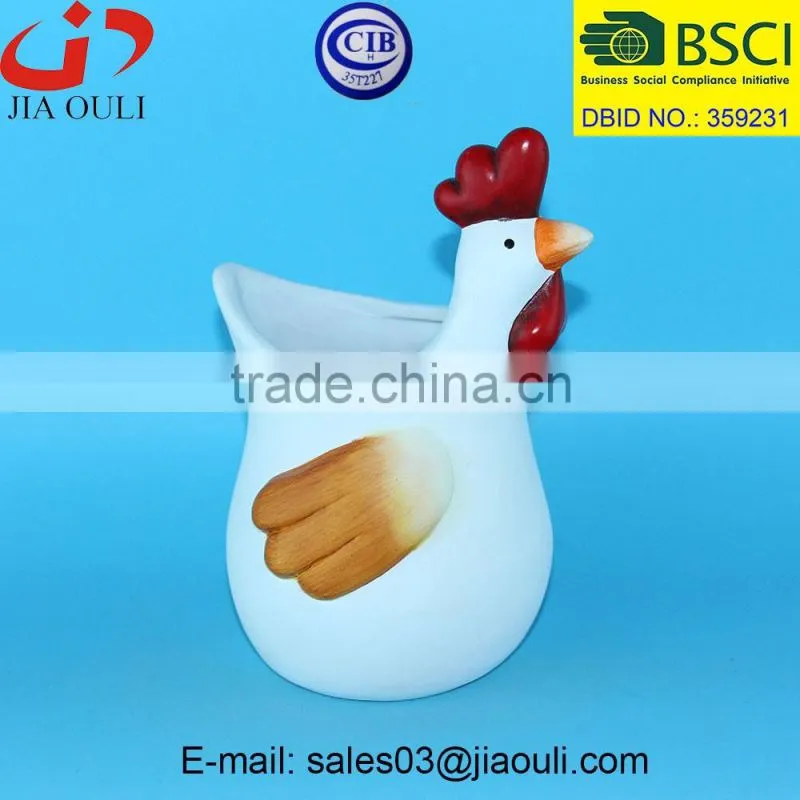 New EASTER decorations ceramic indoor planter flower pots, rooster figurines