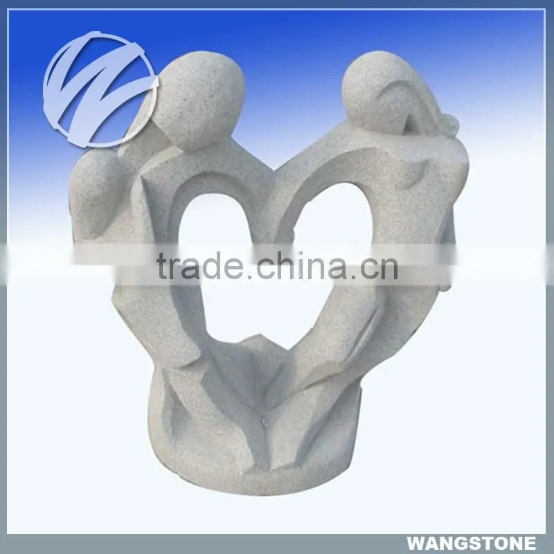 Abstract Dancing Love Couple Heart Shaped Statue