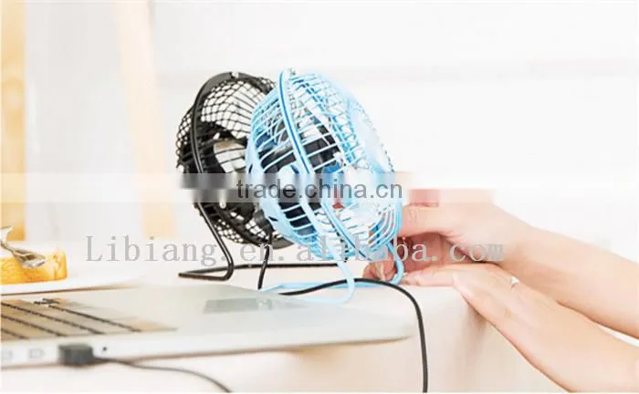8 color 4" steel structure wtih rubber fan Portable USB Cooling Mini Fan or Air Conditioner Fan