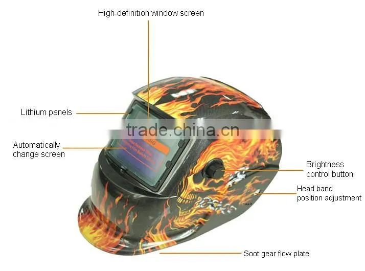 Auto darkening welding helmet custom