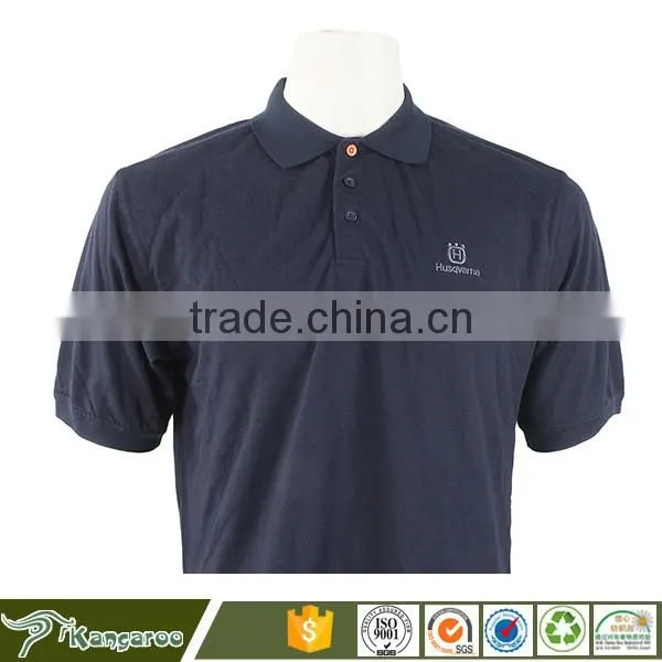 Custom made worker dark blue polo t shirt factory