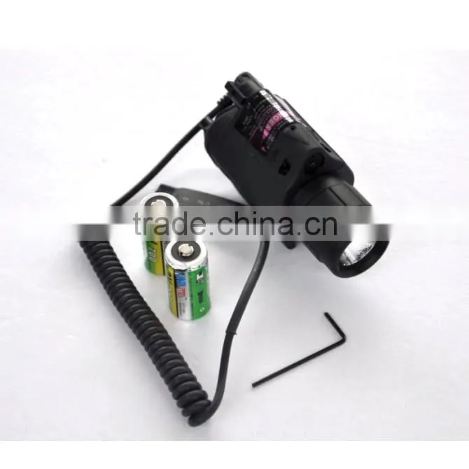 Lightweighted Plastic housing red laser sight and 200 lumens CREE Q5 LED flashlight combo