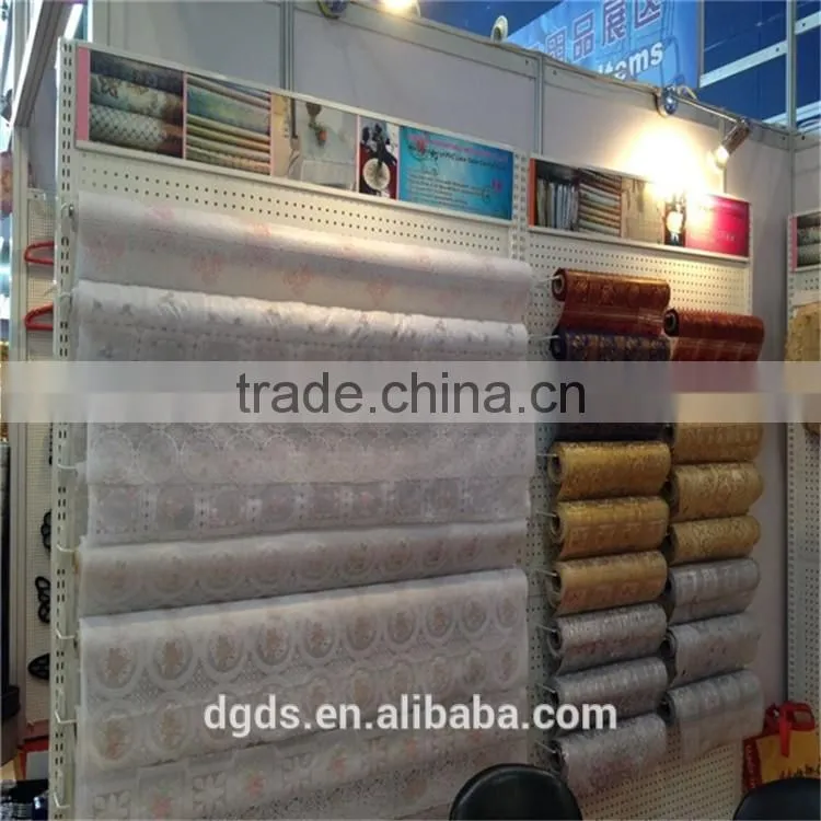 China factory PVC Lace newest design Tablecloth in rolling 137x20meter for Egypt market