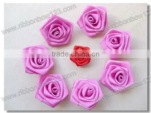 satin 3 inch black ribbon roses