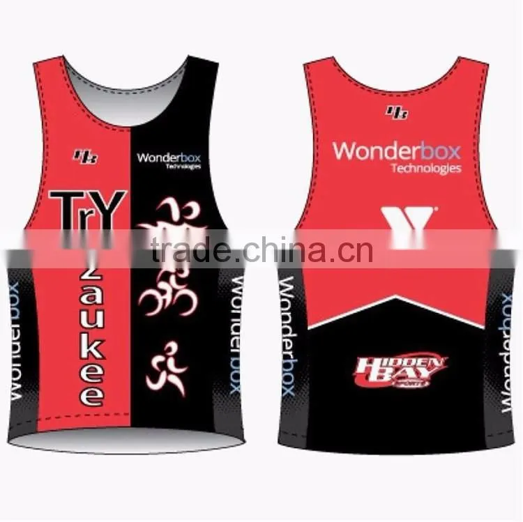 OEM high quality sublimation printing running clothing sports wear singlet on sale