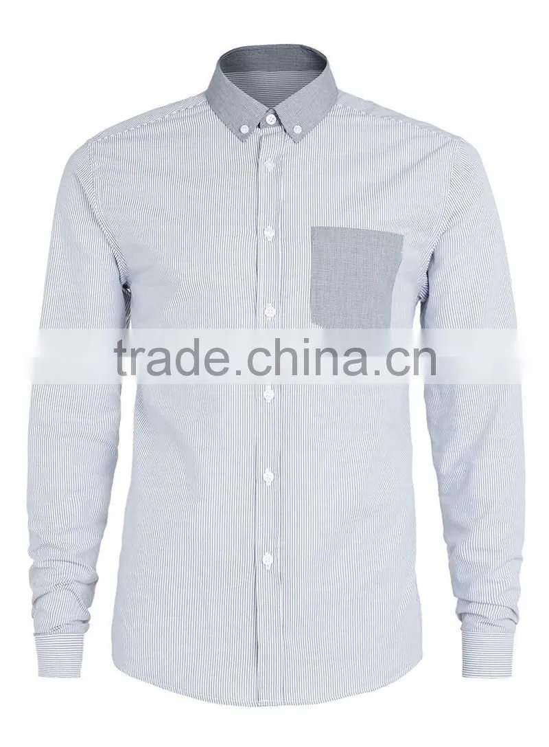 Mixed Stripe Gingham Long Sleeve Smart Shirt