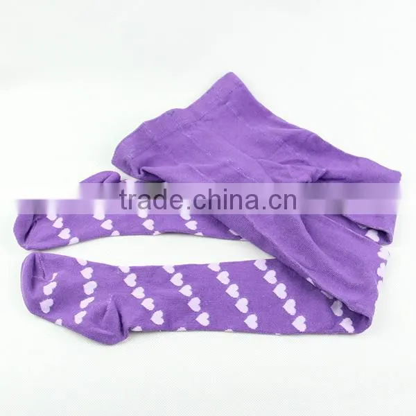 Purple colored tights pantyhose for little girls