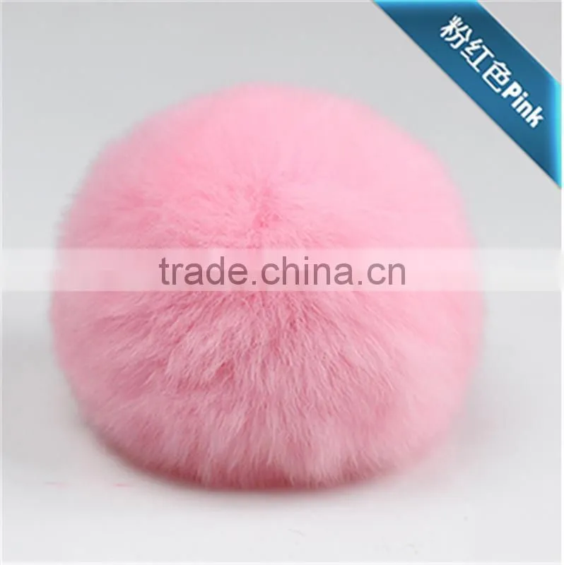 Brand new rabbit fur pom ball keychain with high quality tmq-157