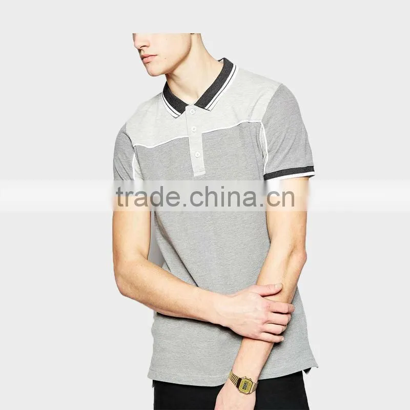 2015Men's Clothing Polo Shirt with Ribbon
