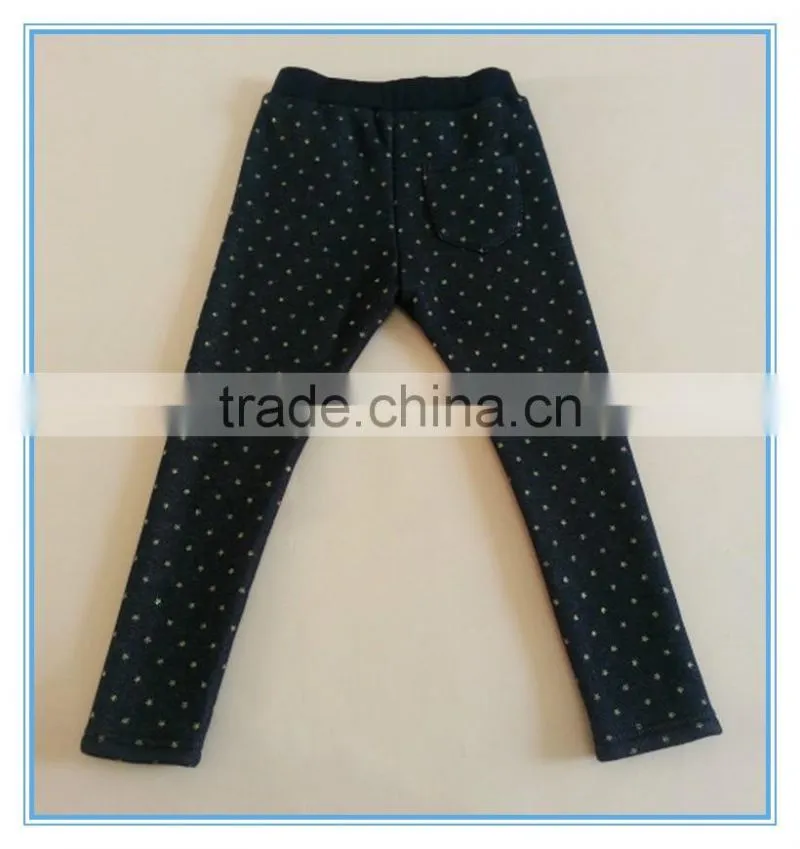 OEM Children Girls Winter Leggings, Children Fashion Winter Pants Plain Pants, Elastic Waist Leggings