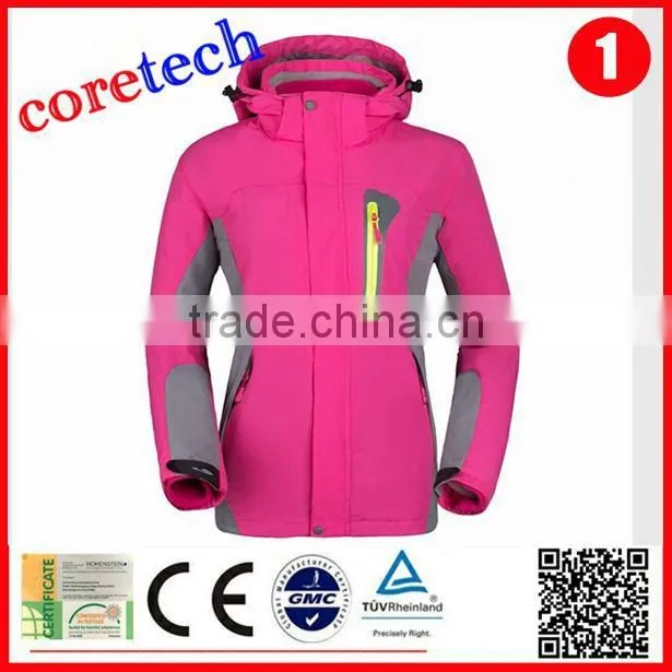 breathable durable waterproof women's winter snow ski jacket factory
