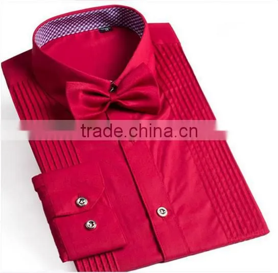 new men's wing collar white tuxedo dress shirt with french cuffs