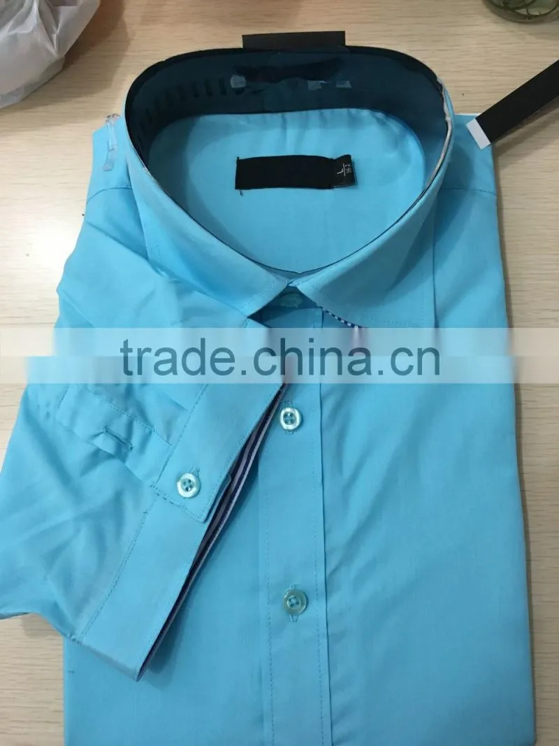 2016 wholesale short sleeve men's formal dress shirt