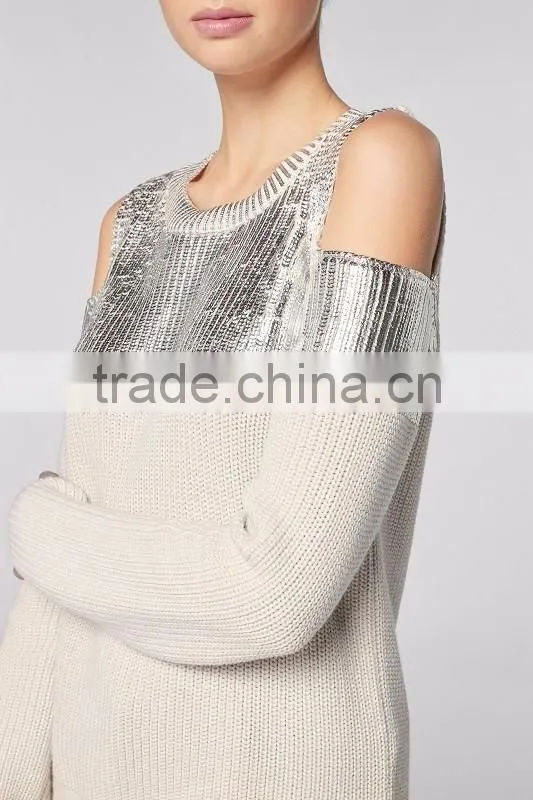 Sexy Design Sweater Knitted Top For Ladies