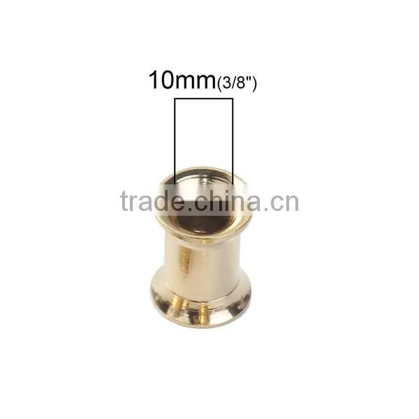 5mm Stainless Steel Ear Stretcher Expander Bobbin Gold Plated Trendy Style Beautiful Ear Plug Expander