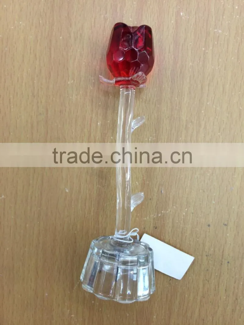 Crystal Flower With Led Light Base for Wedding Souvenir or Gift
