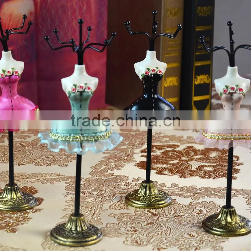 Girl Dress Jewelry Earring Necklace Display Stand,Ring Bracelet Jewelry Holder Organizer