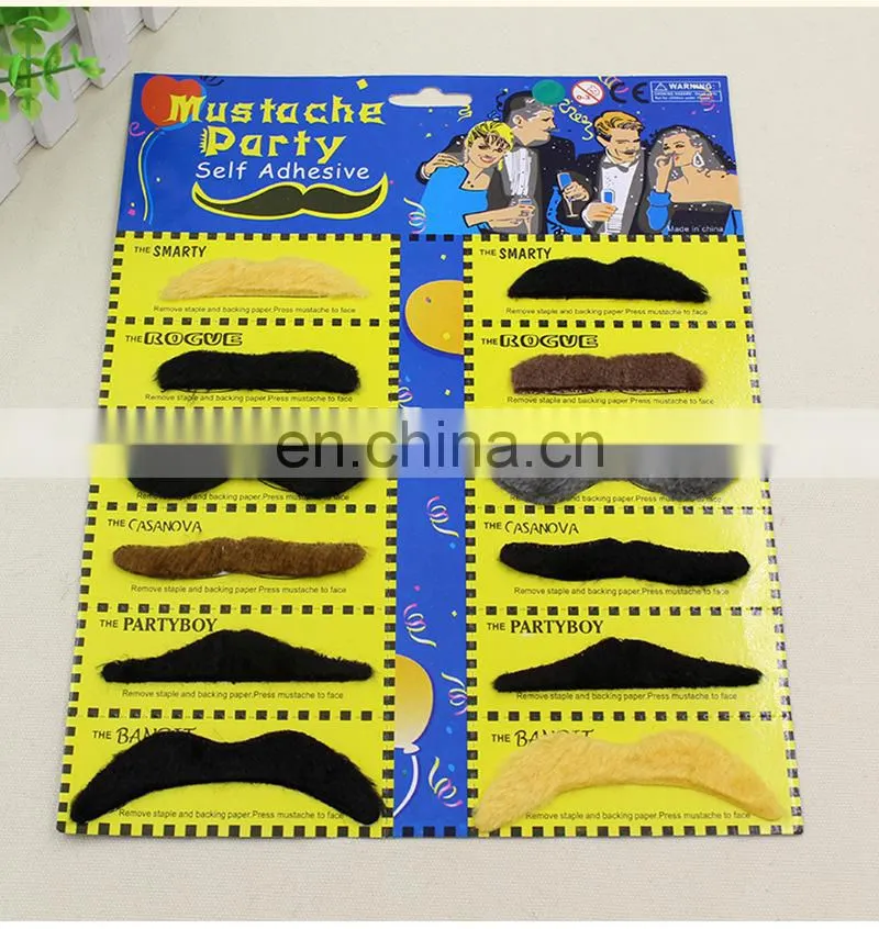 6 stylish set funny fancy party fake beard