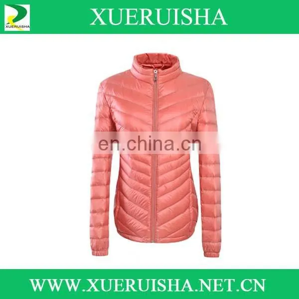 simple pattern down woman jacket without smell