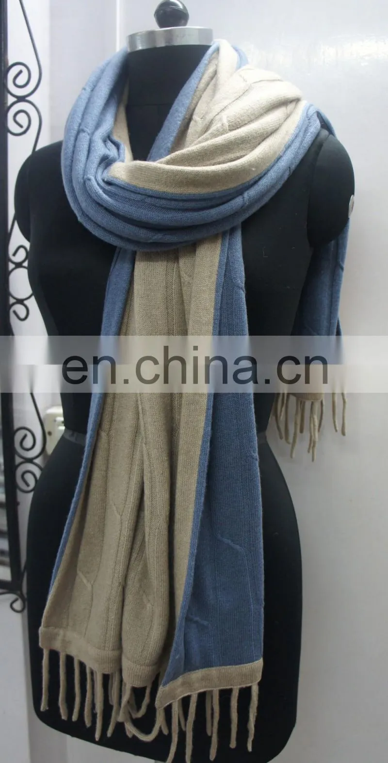 Herringbone Knitted pashmina wool shawls,stoles,scarves 2017