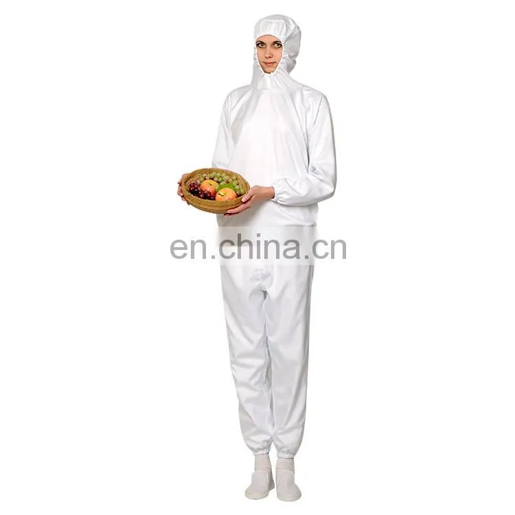 100%Polyester Food Processing Zipper Uniform