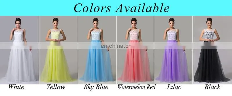 Grace Karin Sleeveless Long Lace Prom Dresses CL6108-6#