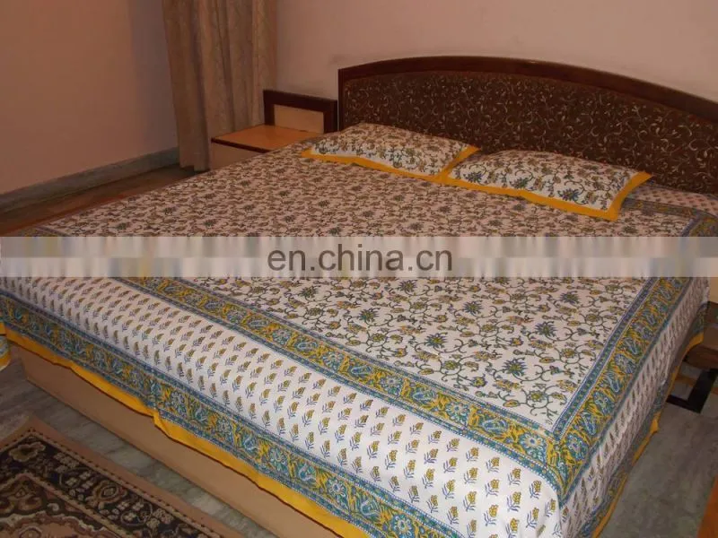 Indian Handmade Cotton Bedspread/Ethnic Cutwork Designer Double Bed Size Bedspreads/Sophisticated Cut Work Bedsheet