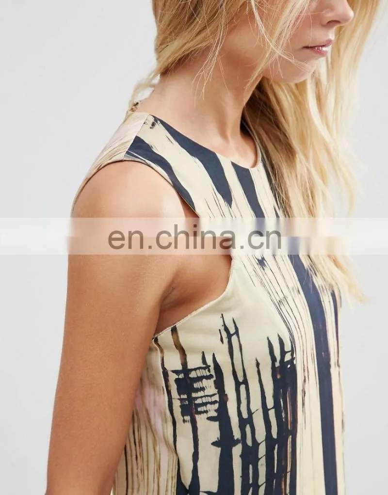 2017 clothing factory OEM women print simple long dress maxi dress