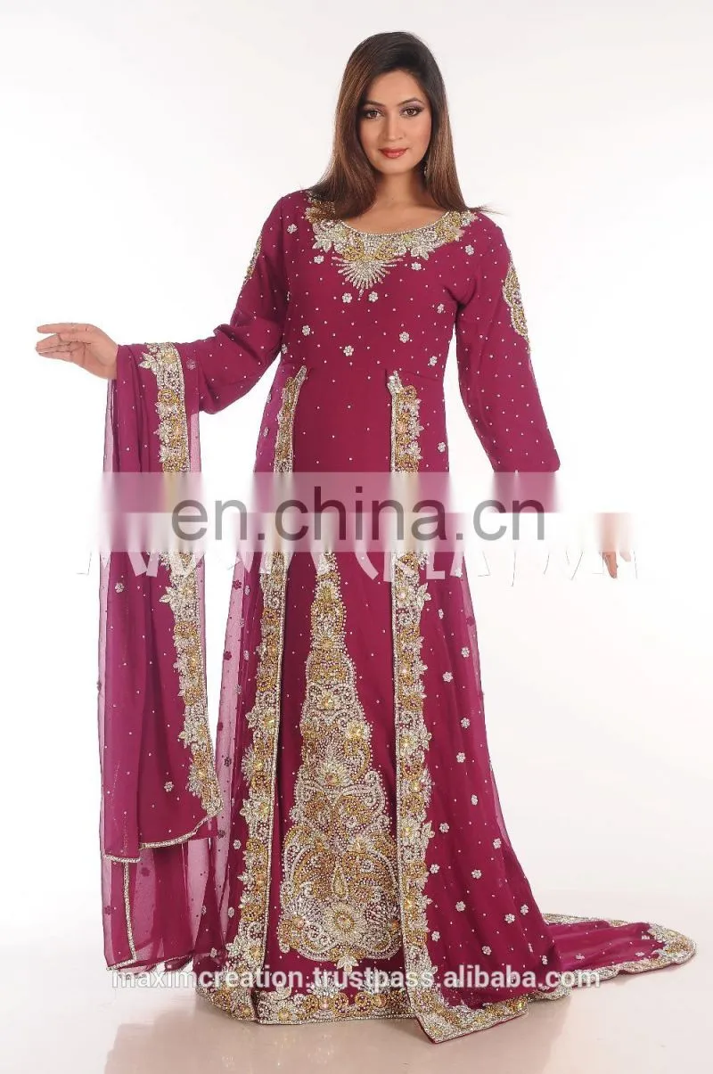 EXCLUSIVE FANCY MOROCCAN KAFTAN ARABIAN WEDDING GOWN