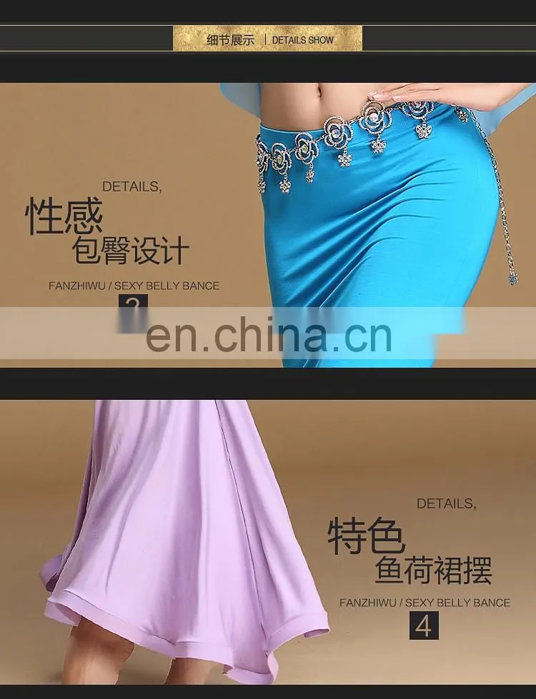 Q-6058 Arabic long circle modal women belly dance skirt