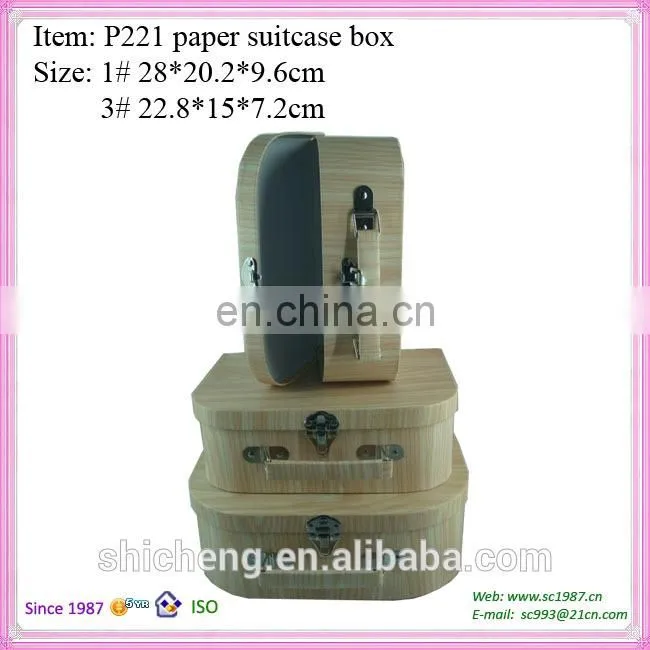 Hot sale cardboard suitcase box wholesale