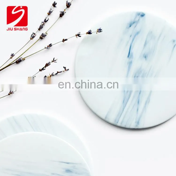 Recyclable Custom Porcelain Round Shape Stocked Bar Coasters For Drink
