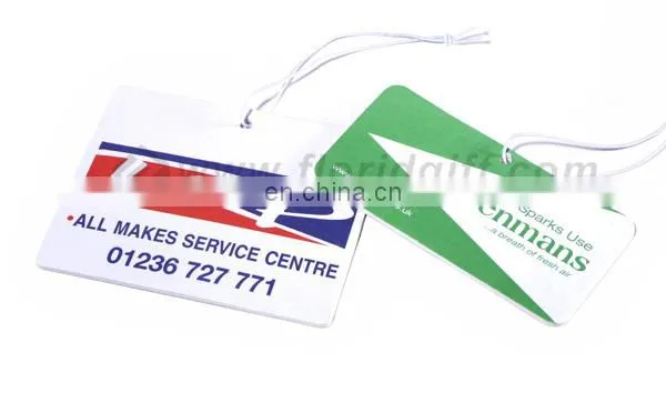 Custom Design Christmas Car Air Freshener, Hanging Paper Car Air Freshener