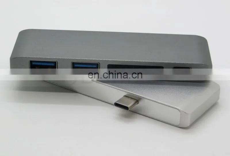 Aluminium 5 in 1 USB 3.0 Type C Hub for Macbook