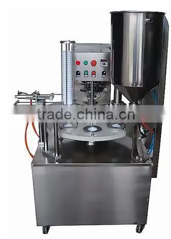rotary mayonnaise sauce/jelly cup automatic filling and sealing machine