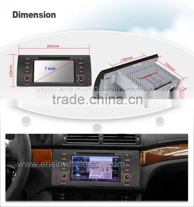 Erisin ES2053B 7" 4-Core Android 4.4.4 Car DVD Player E53 E39