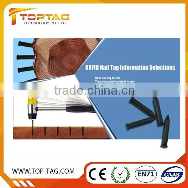 China fast delivery LF/HF/UHF rfid nail tag for wood management