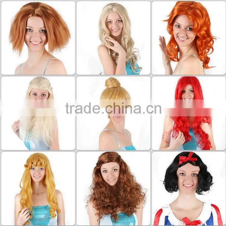 high quality synthetic red party costumes cosplay wig