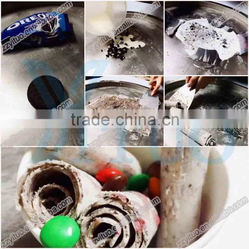 CE Approved Flat Double Pan Fried Ice Cream Machine