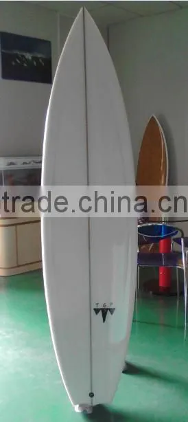 clear board bat tail PU surfboard