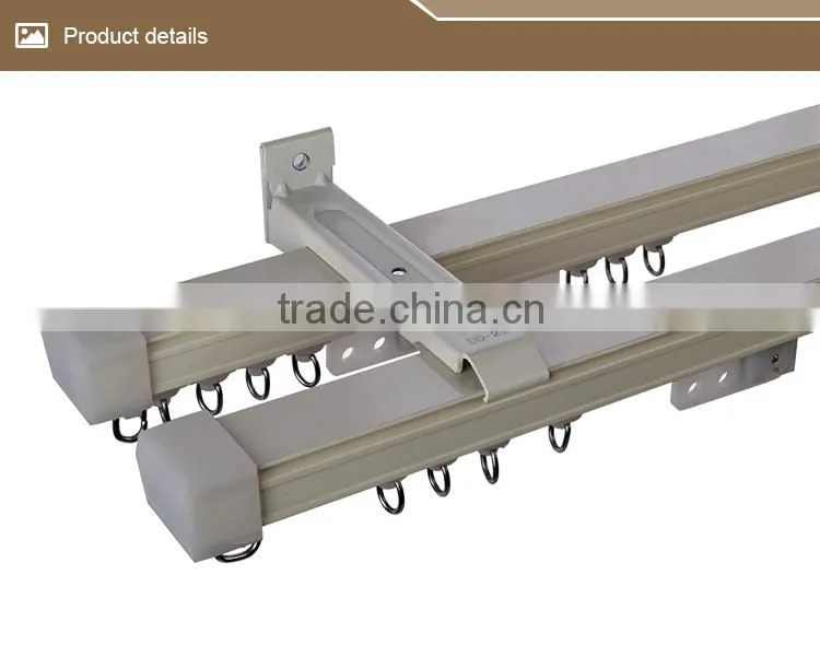 High quality New aluminium heavy duty curtain Rail, flexble curtain rail
