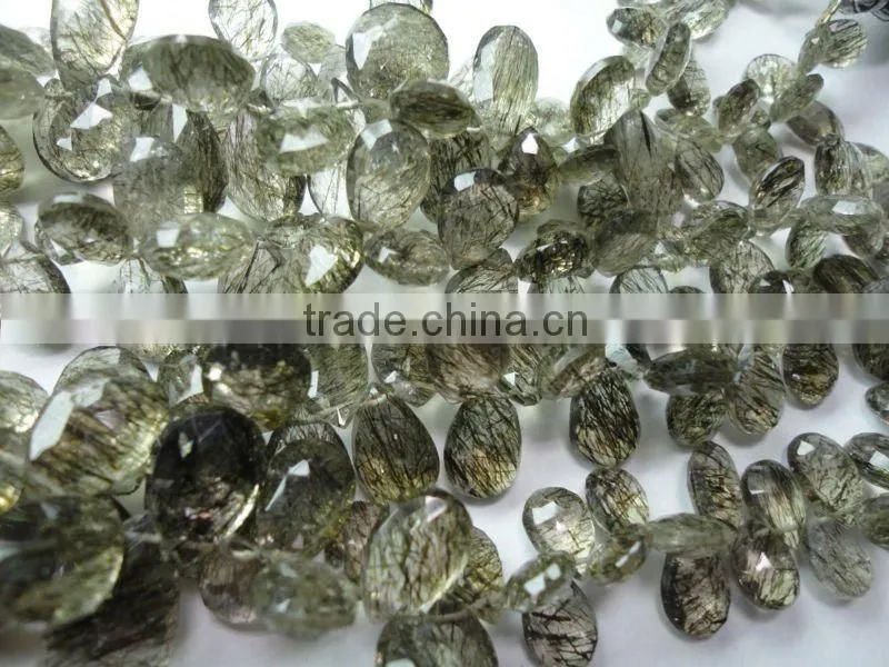 cats eye Briolette Beads drops Strand